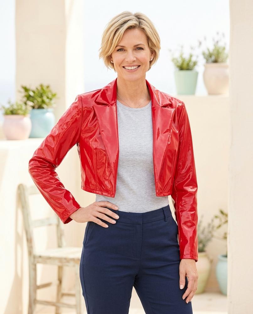 Witt Mode - Ruwur | Kurzgeschnitten Glänzend Jacke Damen